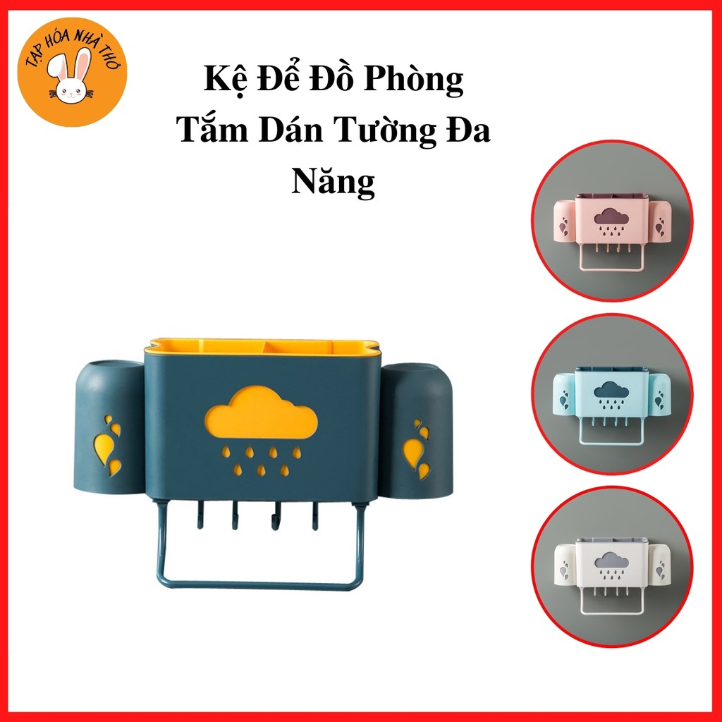 Kệ Nhà Tắm Đa Năng, Kệ Để Đồ Phòng Tắm Dán Tường Đa Năng, Tặng Kèm 2 Cốc