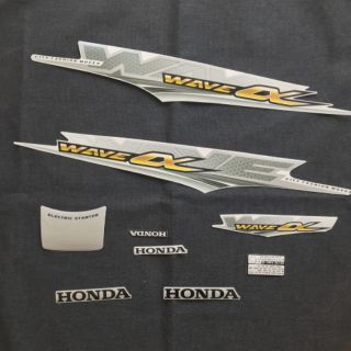 Bộ tem dán xe WAVE A, Alpha màu trắng 2015