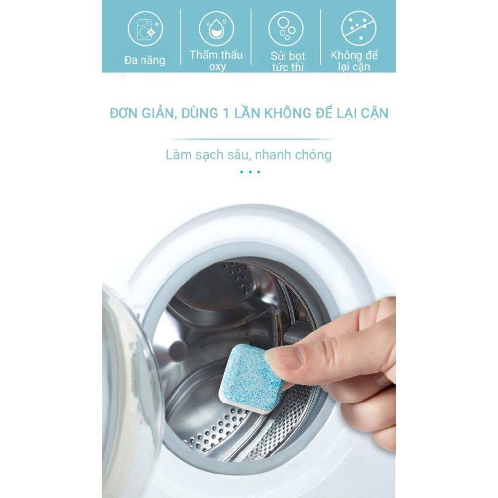 Hộp 12 viên tẩy lồng máy giặt loại bỏ cặn bẩn bảo vệ máy giặt