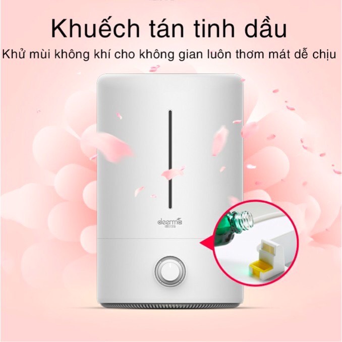 Máy phun sương Deerma F628/F628S [Hàng Chính Hãng] máy tạo ẩm xông tinh dầu, dung tích 5L bù ẩm siêu âm