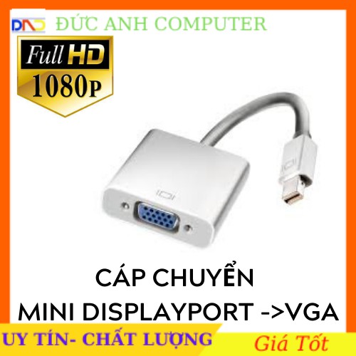 Cáp Chuyển Mini Displayport Sang VGA - Thunderbolt To VGA, Mini DP To VGA