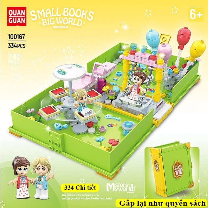 Đồ chơi xếp hình lắp ráp Đồ chơi bé gái ,bé trai Có thể gấp gọn lại như quyển sách chất liệu nhựa ABS ToyStationVN