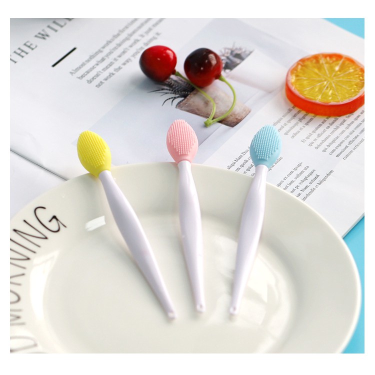 Cọ silicone Hai Mặt Tẩy Tế Bào Chết Và Mụn Đầu Đen Làm Sạch Da