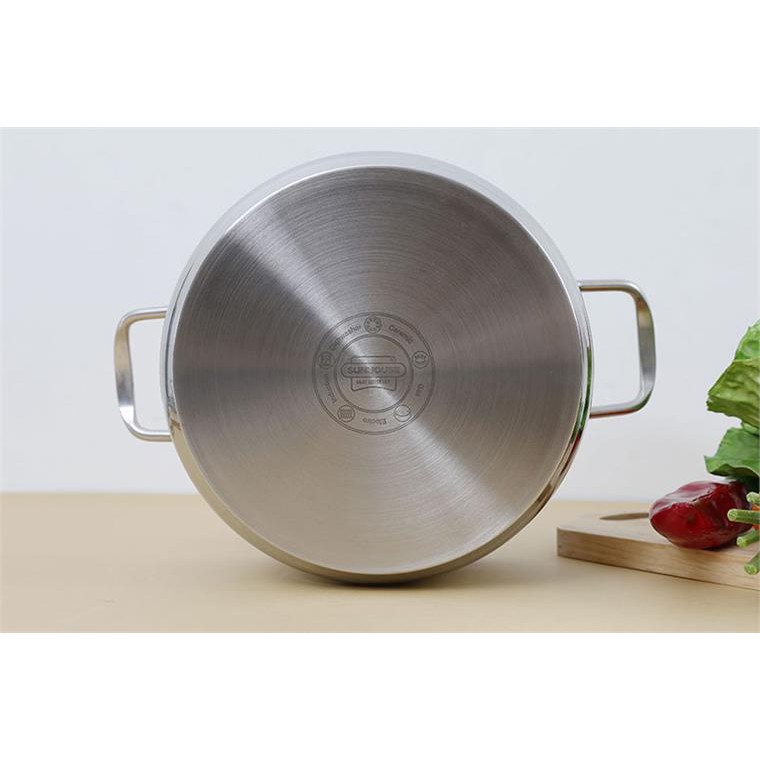 Nồi sunhouse inox 3 đáy đường kính 20cm dùng được cả bếp từ