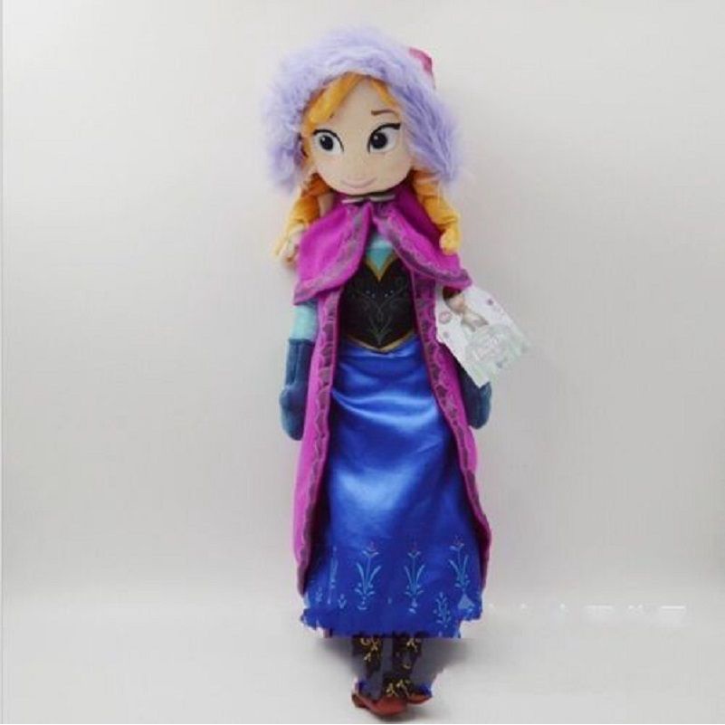 Búp bê nhồi bông hình công chúa Anna Elsa 50/ 40 cm dễ thương