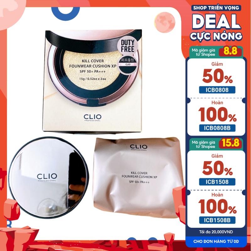 Phấn Clio Kill Cover Founwear Cushion Ampoule Cushion