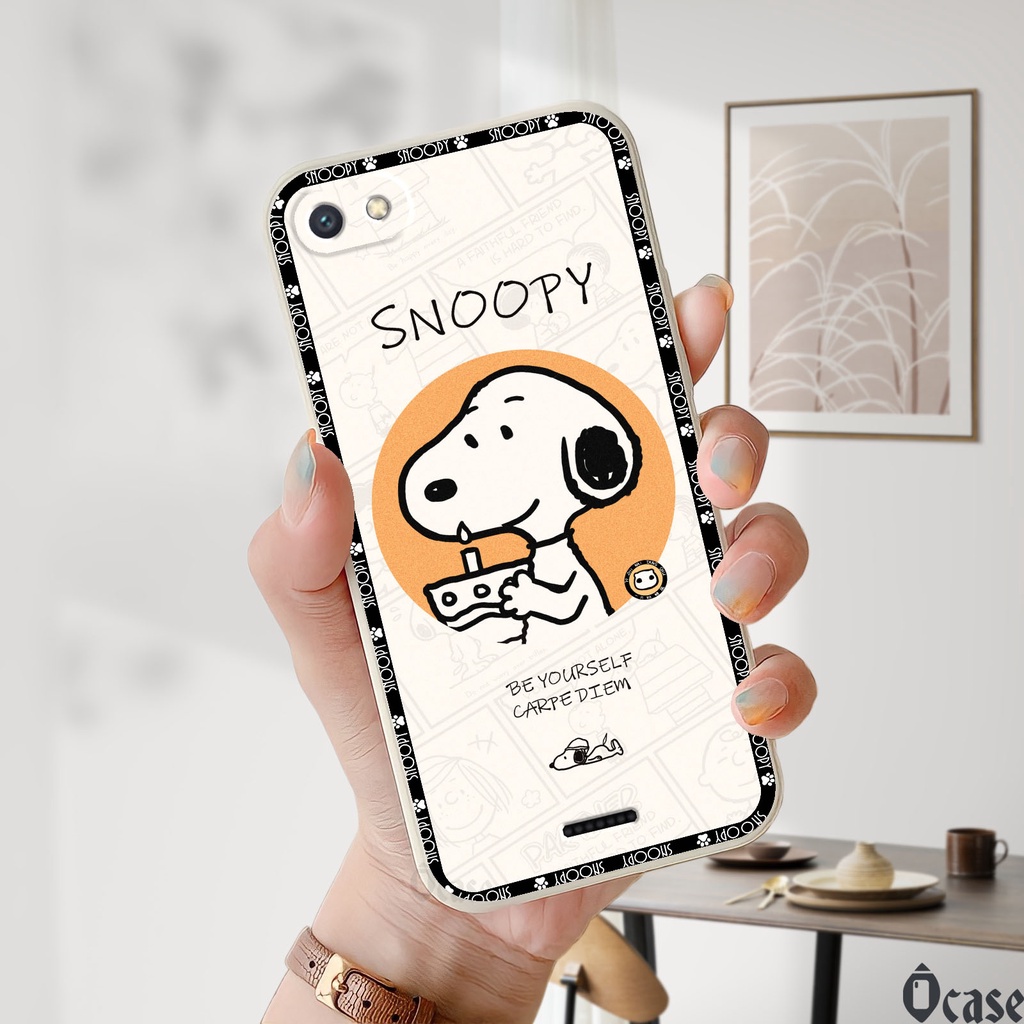 Ốp lưng Xiaomi Redmi 6A in hình chú chó dễ thương cạnh viền vuông có bảo vệ camera