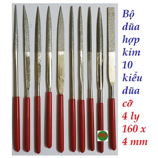 Bộ dũa hợp kim 10 kiểu dũa 4x160