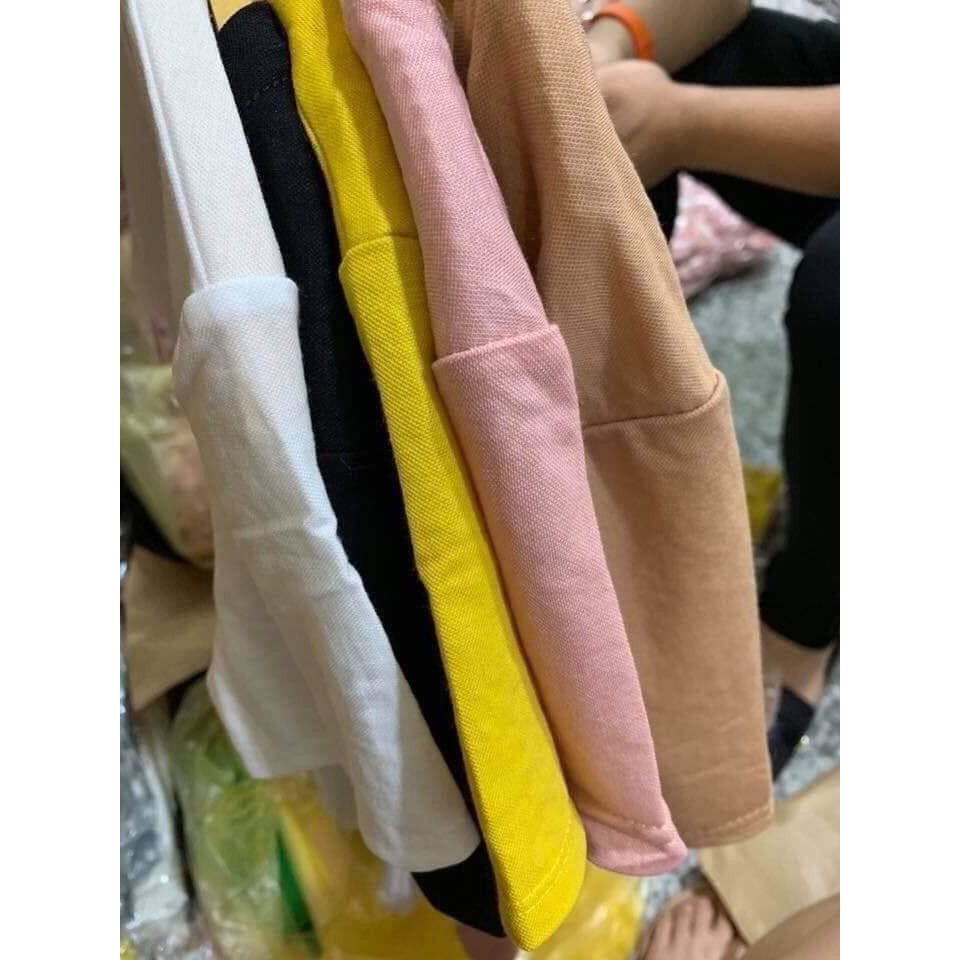Áo phông giấy Shynstores - áo thun cổ tim ngắn tay vải cotton giấy đủ màu freeship