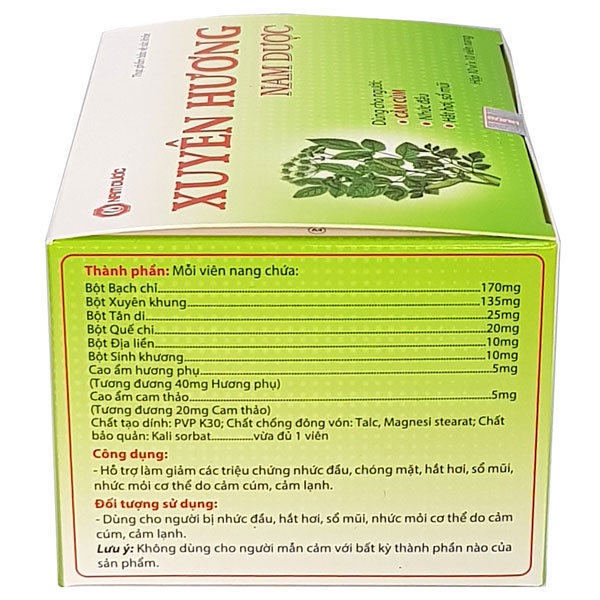 XUYÊN HƯƠNG NAM DƯỢC – Hỗ trợ giảm triệu chứng cúm, hắt hơi sổ mũi (10x10)