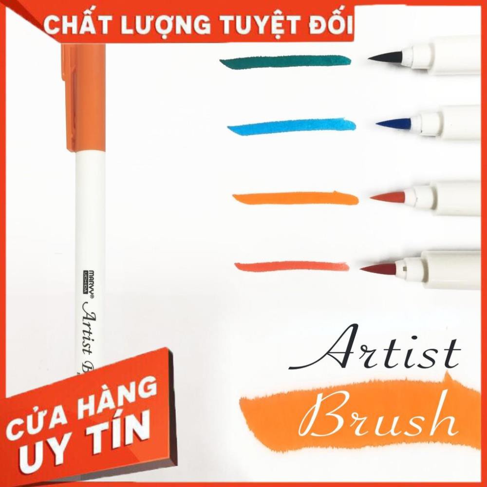 Bút lông họa sĩ Marvy Uchida - Artist Brush (tone Xanh)