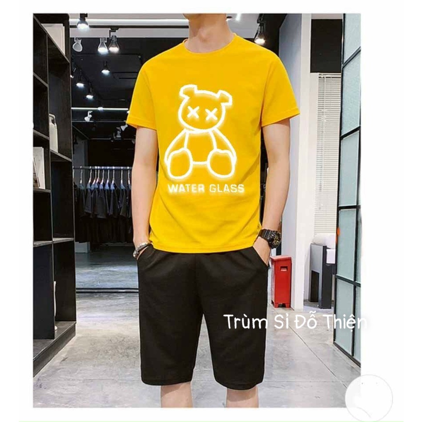 ĐỒ BỘ NAM  FREESHIP  BỘ THỂ THAO NAM GẤU PHÁT SÁNG- BỘ HÈ NAM MẪU MỚI MẶC NHÀ TẬP GYM PHONG CÁCH TRẺ TRUNG NĂNG ĐỘNG