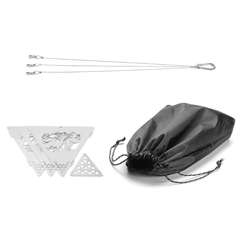 1 Set Giá Đỡ Bếp Lò Hình Tam Giác Bằng Thép Không Gỉ