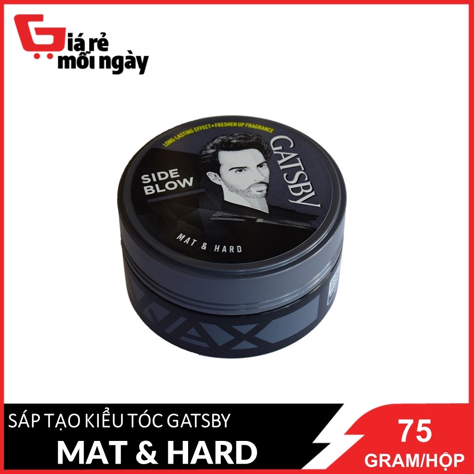 Sáp tạo kiểu tóc Gatsby MAT &amp; HARD Side Blow (Đen) 75g