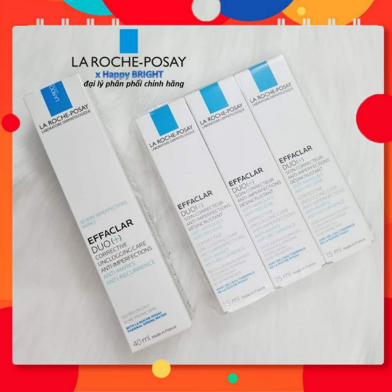 Kem Giảm Mụn DOU+ La Roche-Posay ngừa thâm, thông thoáng lỗ chân lông La Roche-Posay Effaclar Duo+