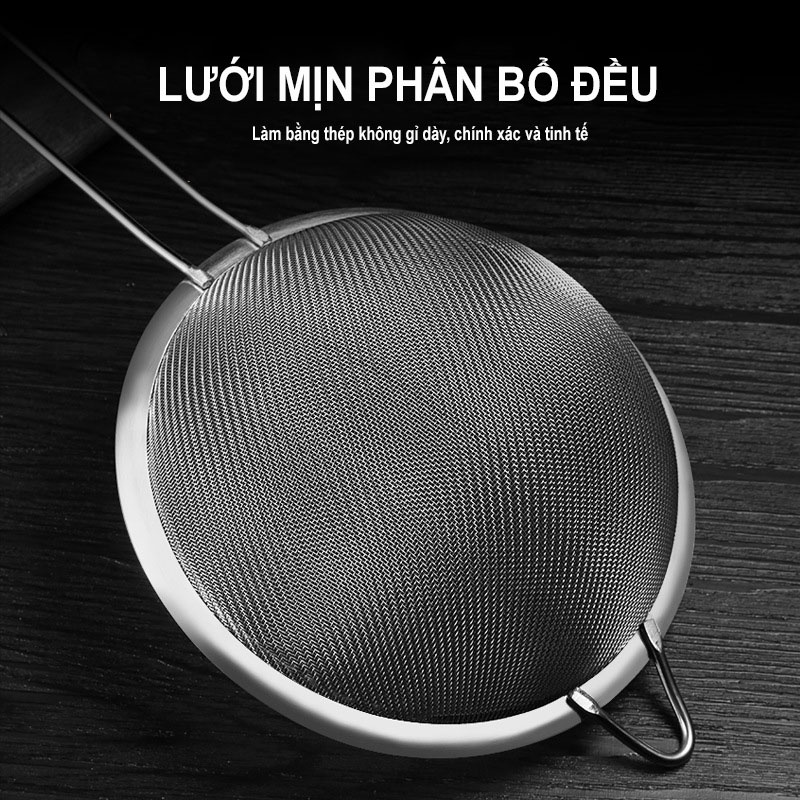 Rây lọc inox cao cấp, lọc cháo cho bé ăn dặm, vệ sinh, tiện dụng - LOKING