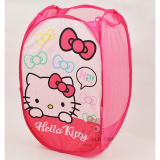  Dễ Thương Hello Kitty Giỏ Quần Áo Bẩn Hoạt Hình Có Thể Gập Lại Giỏ Quần Áo Bẩn Sáng Tạo Hellokitty Giỏ Bảo Quản Lưới Nylon Quần Áo Bẩn Xô Hộ Gia Đình Quần Áo Bẩn Giỏ Bảo Quản Đồ lặt vặt Giỏ Phân Loại 