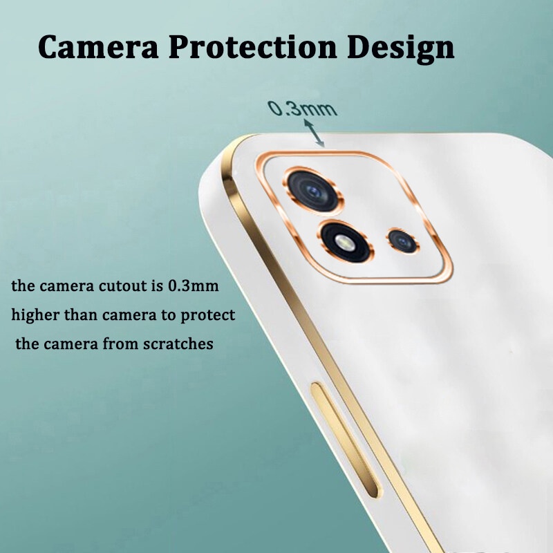Ốp Điện Thoại Mềm Viền Vuông Mạ Điện Chống Sốc Cho Realme C20/C11 2021/C21/C21Y/C25Y/C31