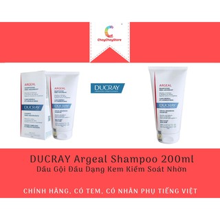 Ducray argeal shampoo 200ml - dầu gội đầu dạng kem kiểm soát nhờn
