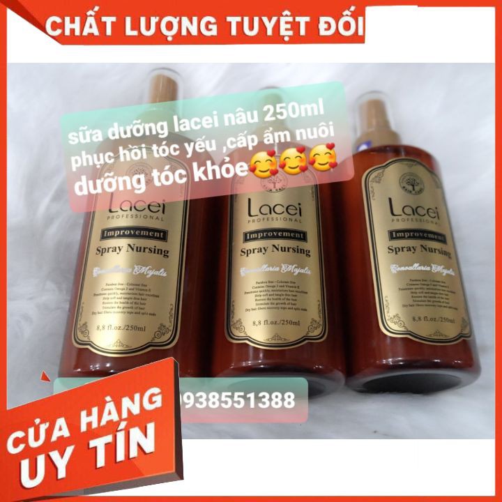 FREESHIPSữa Xịt Nước Dưỡng Tóc Phục Hồi Lacei nâu đà Improvement 250ml cải thiện tóc khô xơ,hư tổn,giúp tóc suôn mượt.