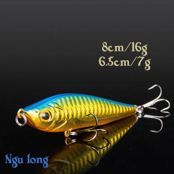 Mồi cá giả câu lure 2 lưỡi 6 móc 3D đẹp mắt