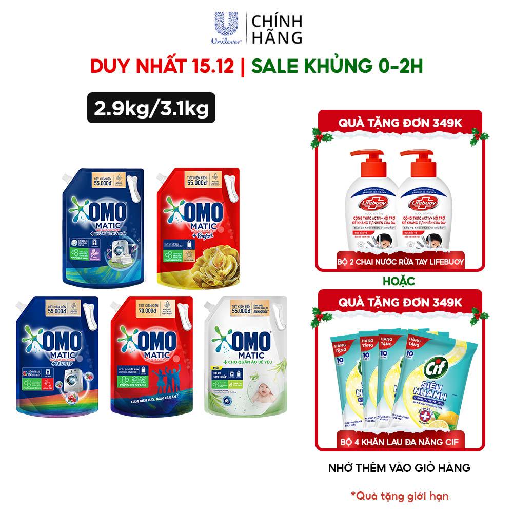 Túi Nước Giặt OMO Matic 2.9kg/3.1kg