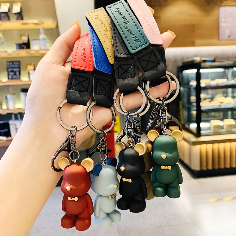 Móc khóa gấu Hàn quốc hoạt hình dễ thương đủ màu sắc hot trend tiktok phụ kiện túi xách JP6 YKT
