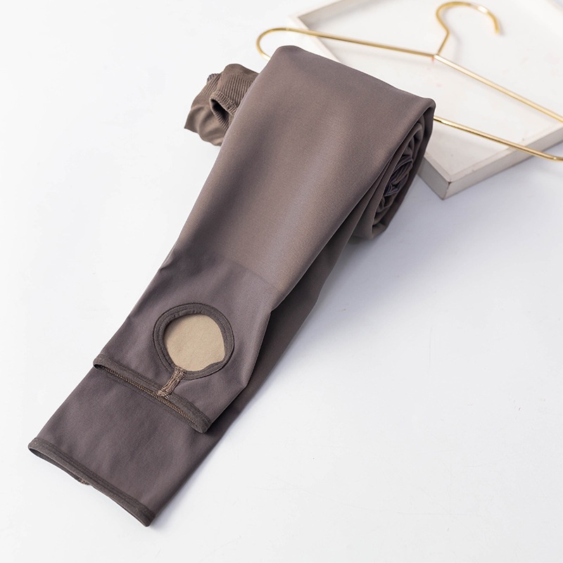 DUNEA Quần Tất Dày Màu Xám Xuyên Thấu Đốt Cháy Mỡ Thừa Quyến Rũ Cho Nữ