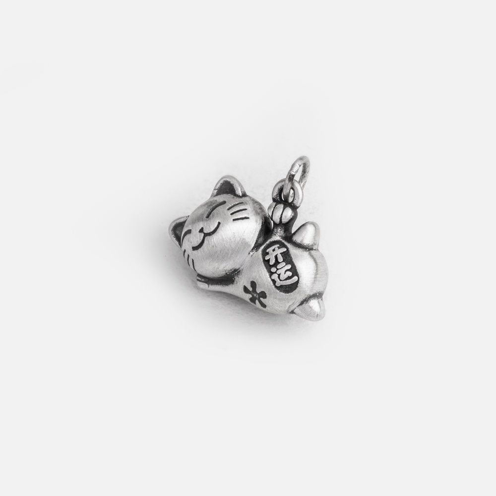 Charm Bạc 925-Bé Mèo Thần Tài May Mắn-KaT Jewelry