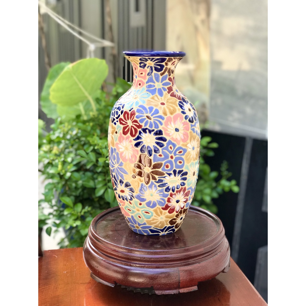 Bình bách hoa gốm sứ biên hòa 29cm