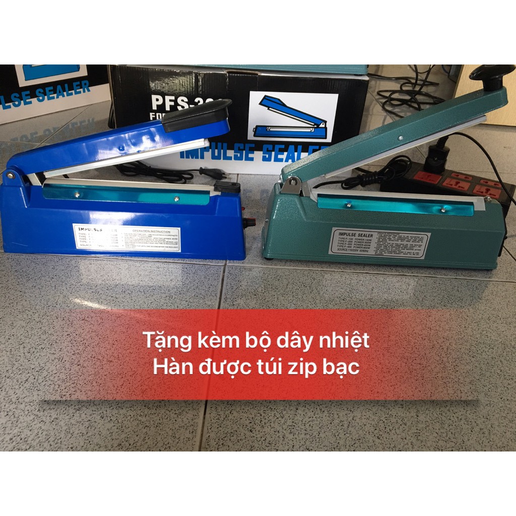 Máy hàn miệng túi, máy hàn miệng túi ni lông 20cm dập tay