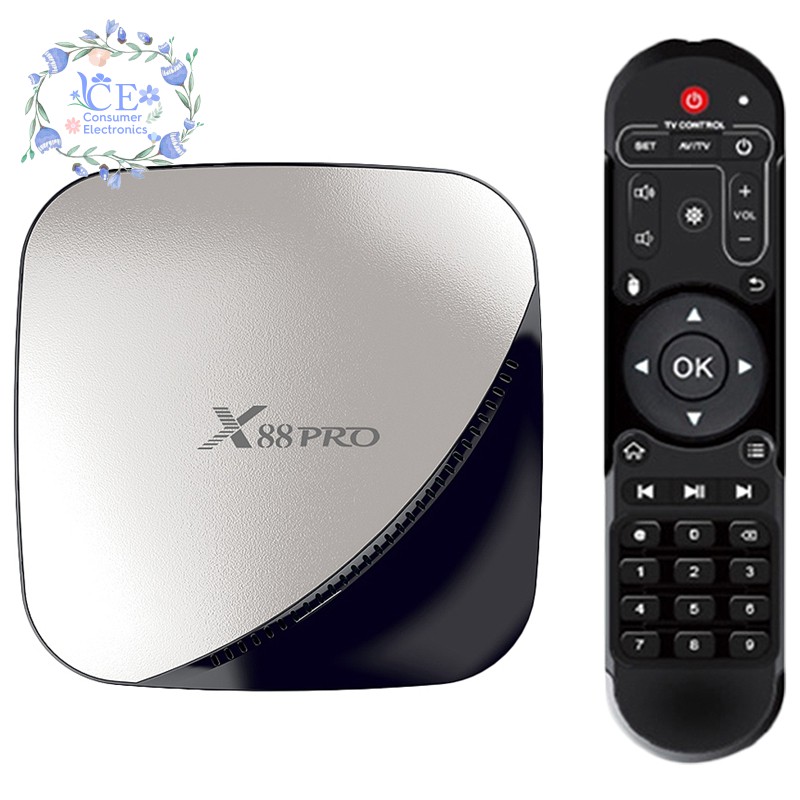 X88 Pro Android 9.0 Tv Rockchip Rk3318 4 Core 2.4G&5G Wifi 4K Hdr Set Top Usb 3.0 Ott Box ổ cắm EU