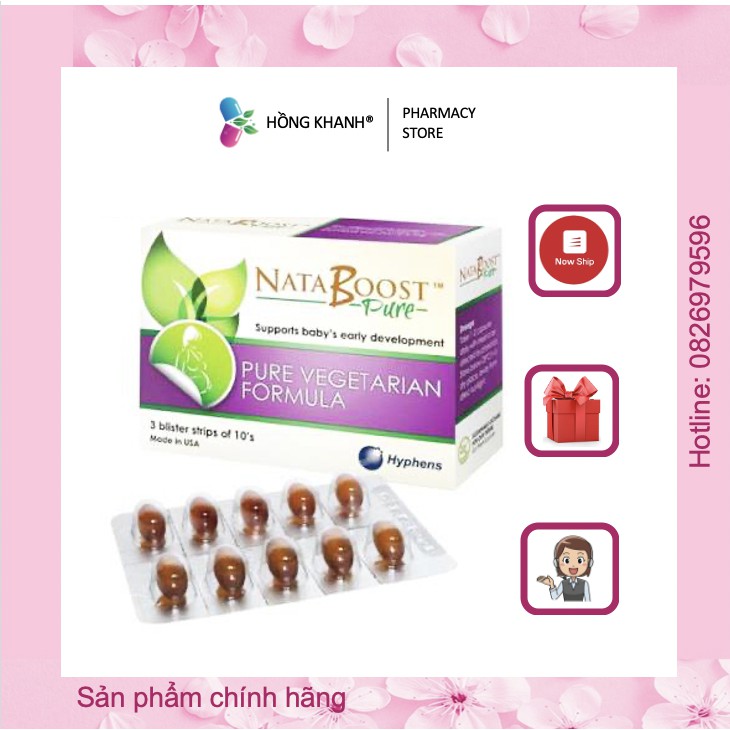 Viên Uống Bổ Sung DHA Cho Phụ Nữ Mang Thai Nataboost Pure