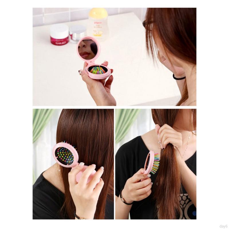 [Hàng mới về] Lược cầu vồng thời trang dễ thương có thể gập lại