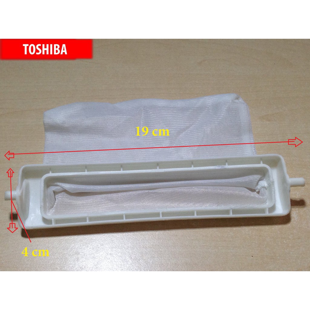 Túi lọc rác máy giặt Toshiba 40x190mm [SẴN HÀNG] lưới lọc rác máy giặt Toshiba, Sharp chọn kích thước như hình