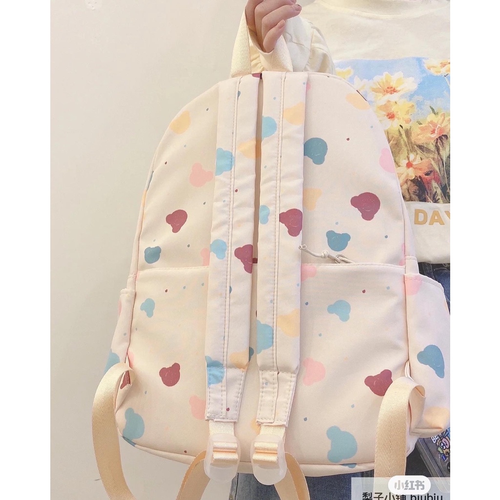 BALO cute đi học nhiều ngăn tặng kèm móc khoá