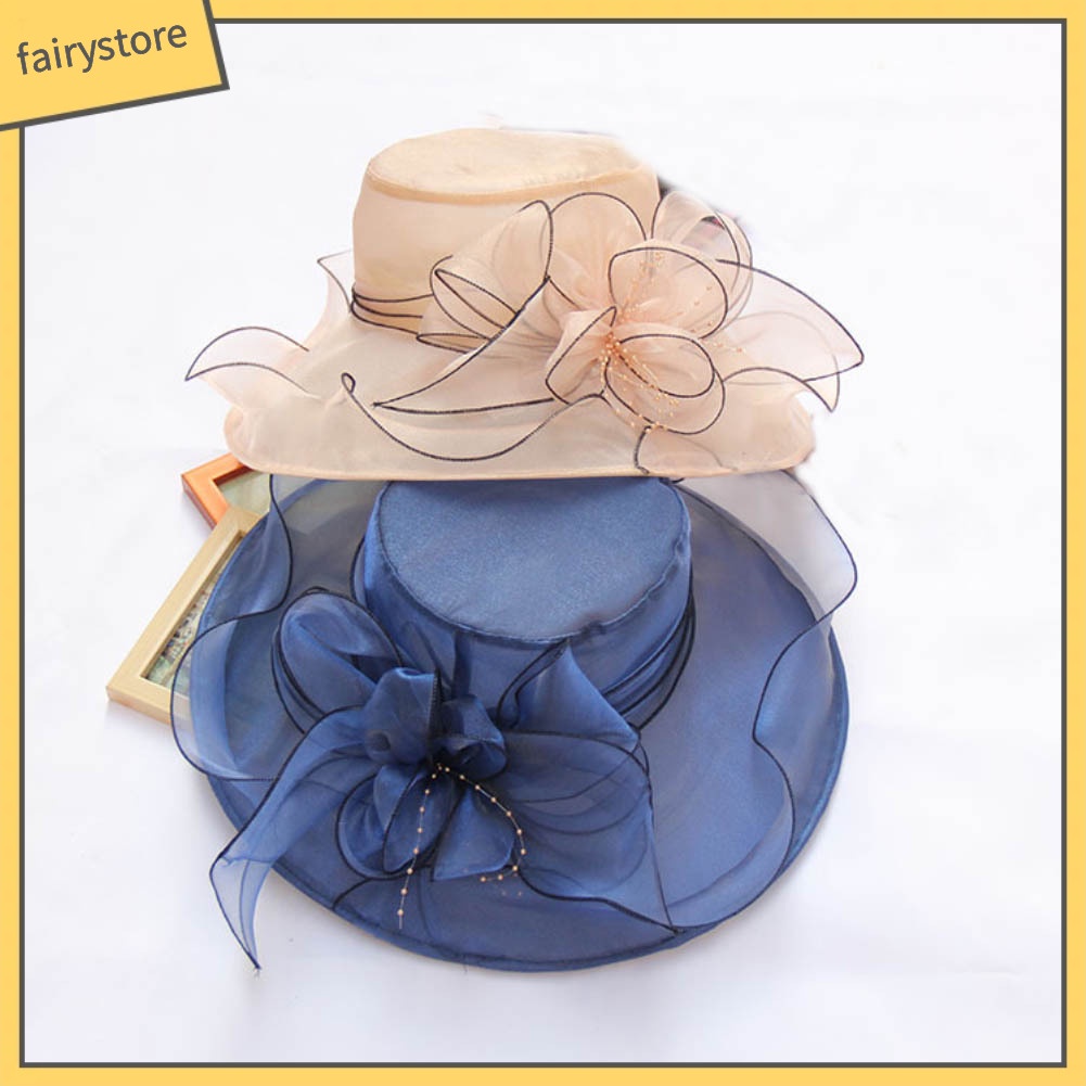 Mũ Vành Nữ Đính Hoa Thời Trang