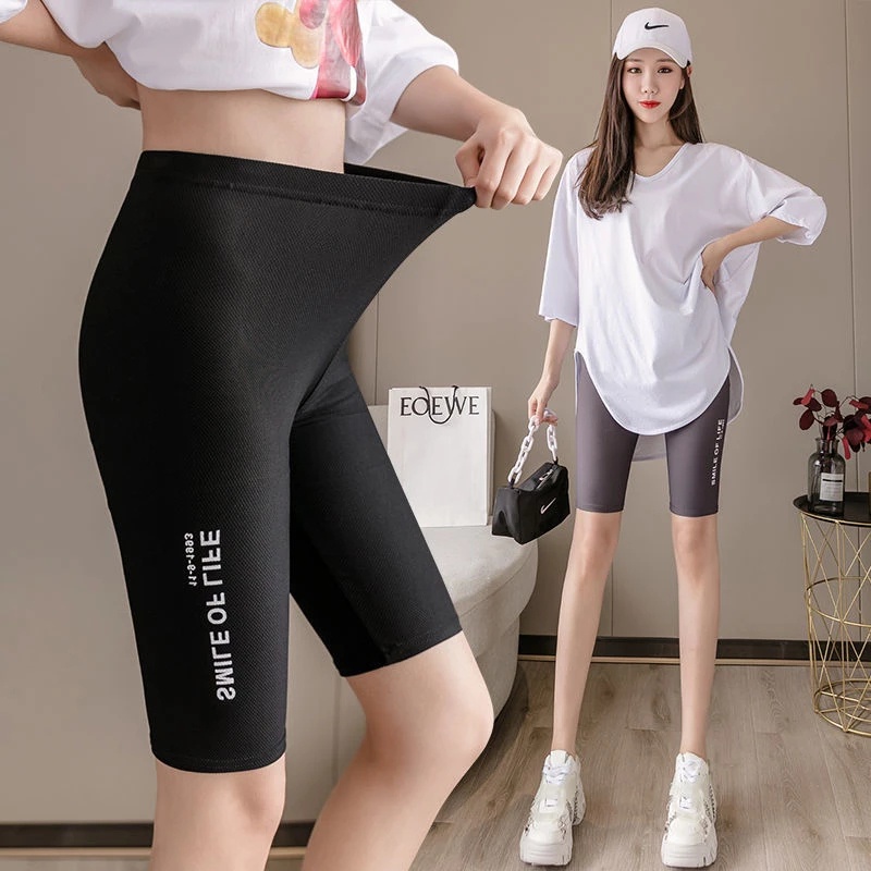 Quần ngắn đi xe đạp Nữ Lưng Cao Thời Trang