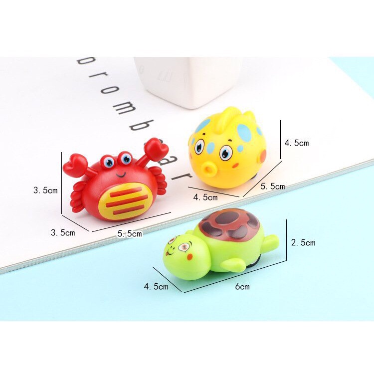 Thú chạy cót Sinh vật biển Rùa, Cua, Cá Cute dành cho bé