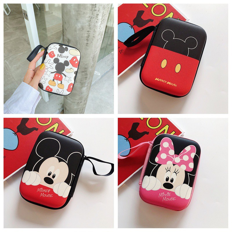 Hộp lưu trữ cáp tổ chức cho ngân hàng điện / đồ trang sức / túi sạc Túi Zipper Mickey Kids