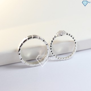 Nhẫn đôi bạc nhẫn cặp bạc đẹp ND0388