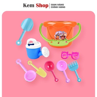 Đồ Chơi Đi Biển 9 Món Dành Cho Bé Trai Và Bé Gái, nhựa an toàn cho trẻ em- Kem Shop