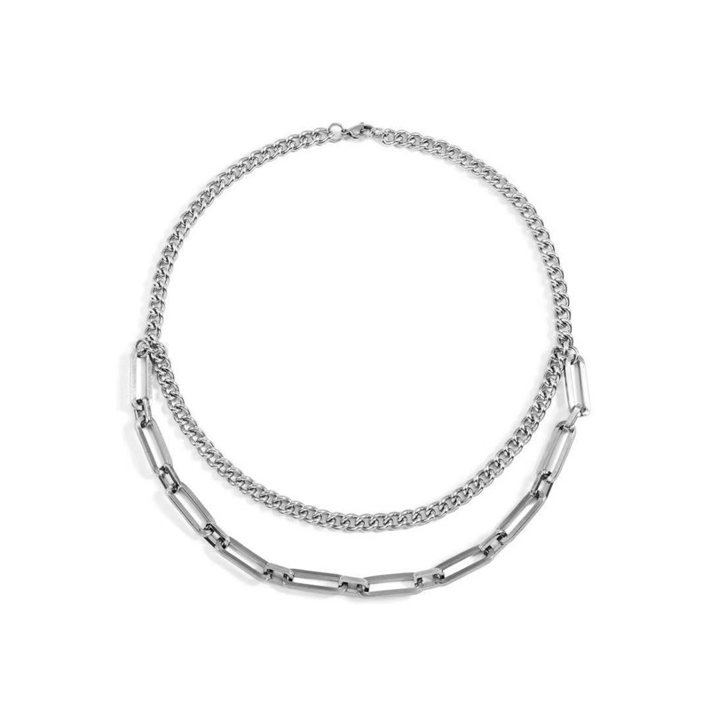 Dây chuyền nam bạc dây xích thép titan không gỉ vòng cổ nam nữ mắt xích , vòng tay lắc tay dây xích nam nữ (VC17).