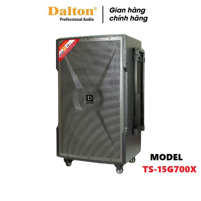 Loa kéo công suất lớn karaoke Dalton TS-15G700X, công suất 700W, bass 4 tấc kèm 2 micro không dây-BH 12 tháng.
