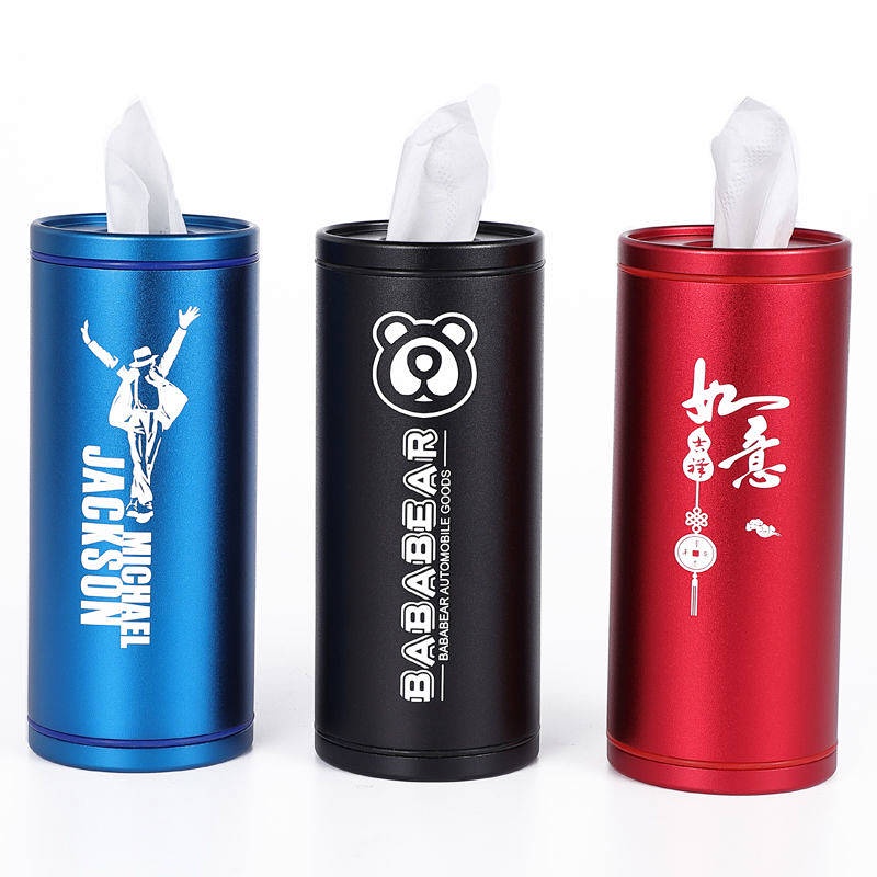 Hộp Đựng Khăn Giấy In Logo Thời Trang Sáng Tạo Cho Xe Hơi