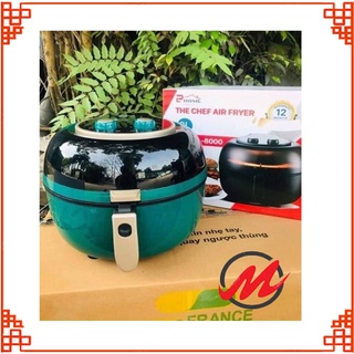 Nồi chiên không dầu 8l phome pl-800, nắp kính trong suốt, thiết kế sang trọng