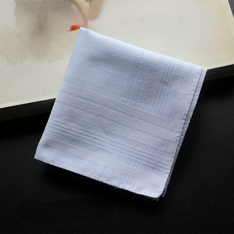 Bộ 3 Khăn Tay Cotton Màu Trơn Cho Nam 40*40cm