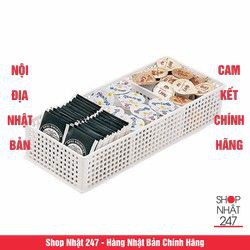 Khay đựng vật dụng chia ngăn dạng lưới màu trắng NỘI ĐỊA NHẬT BẢN