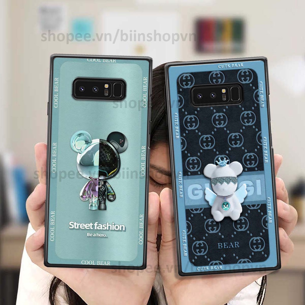 Ốp Samsung Note 8 hình gấu bear brick đẹp độc lạ, thời trang, cá tính