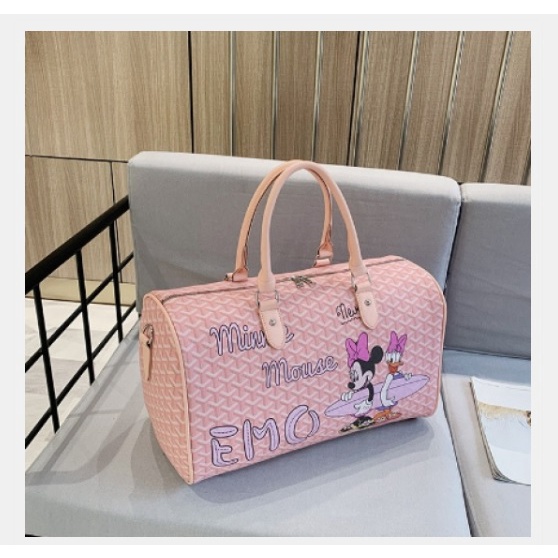 Túi xách du lịch da size lớn màu cam